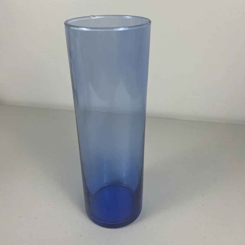 Cobalt Blue Glass Cylindrical Vase Large Floral‎ Centerpiece 10.25